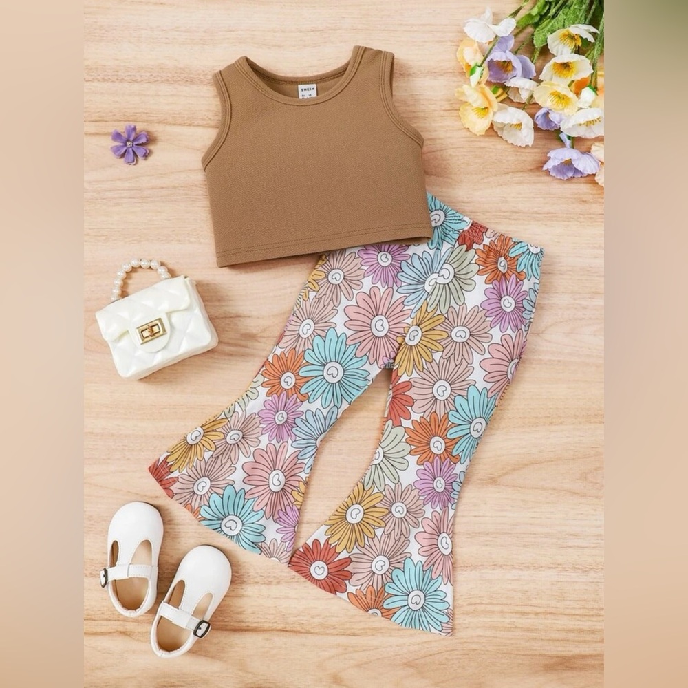 SHEIN Toddler Floral Pants Set